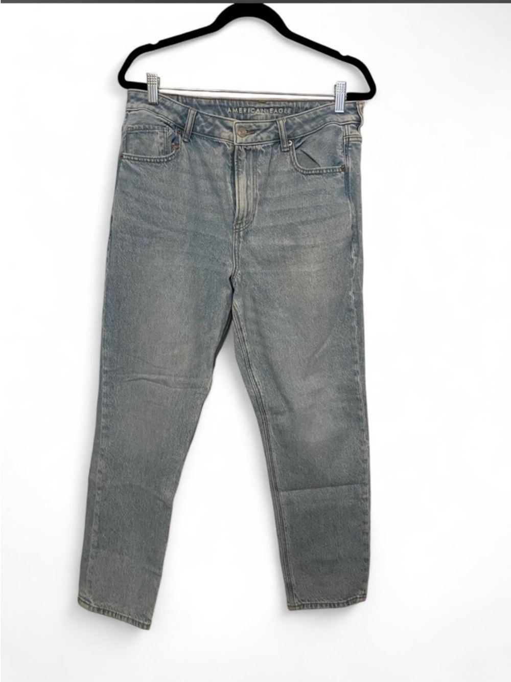 American Eagle Light Blue Strigid Straight Mom Jean